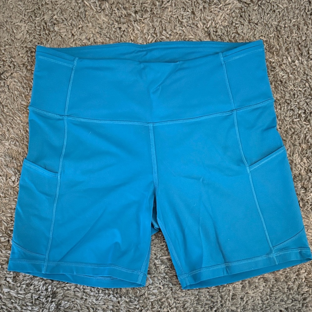 lululemon athletica Teal Bike Shorts
